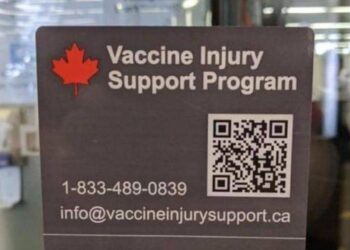 Nova Scotia Hospital Door Sign: "Vaccine Injury Support"