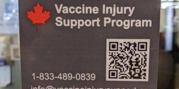 Nova Scotia Hospital Door Sign: “Vaccine Injury Support”