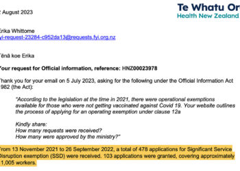 Thousands of New Zealand health service workers secretly exempted from Covid vaccine mandates