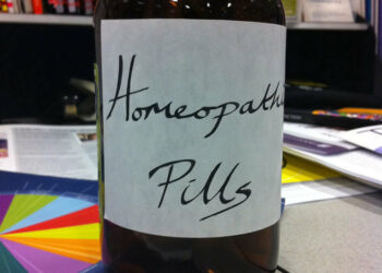 'Homeopathic pill' bottle
